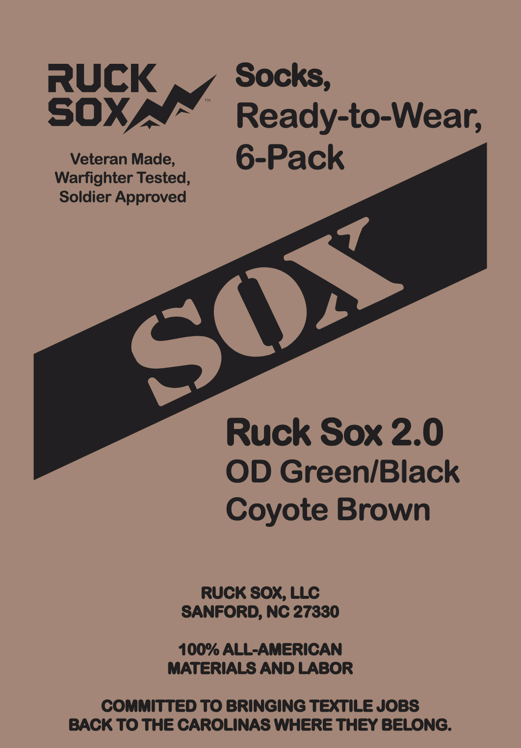 Ruck Sox 2.0 - 6 Pack